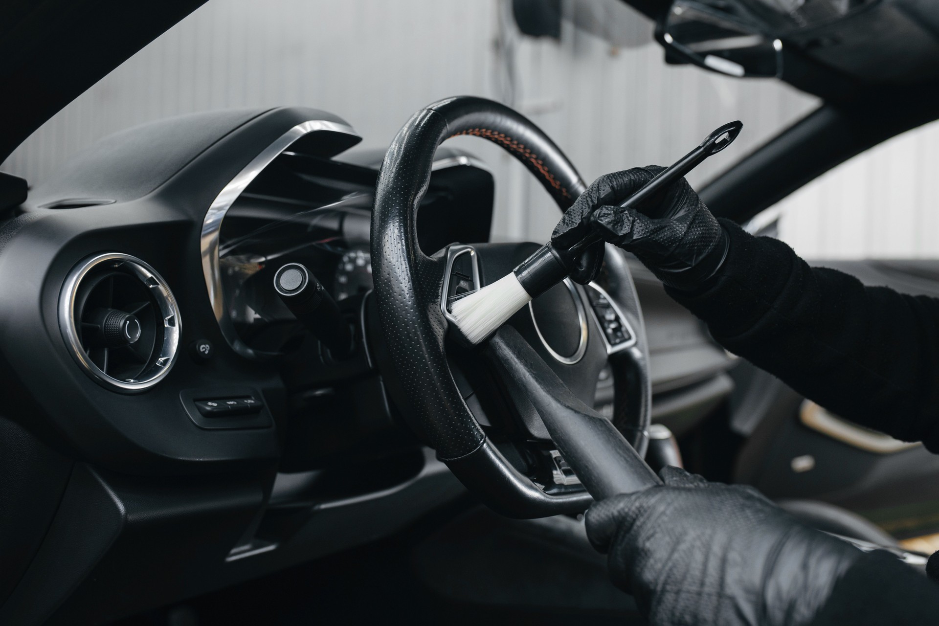 Car interior cleaning. Car detailing